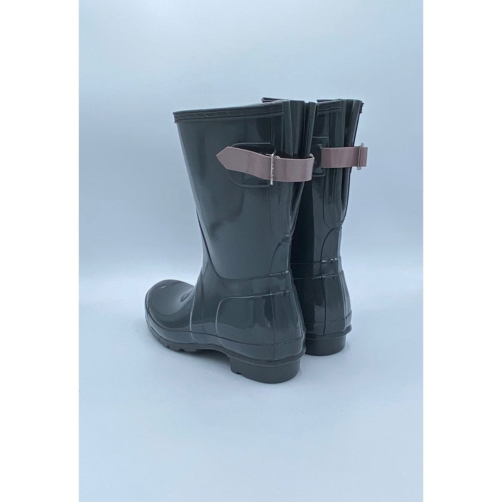 6W‎ - [NEW] Women's Hunter Short Back Adjustable Gloss Rain Boots WFS1013RGL - Picture 6 of 7